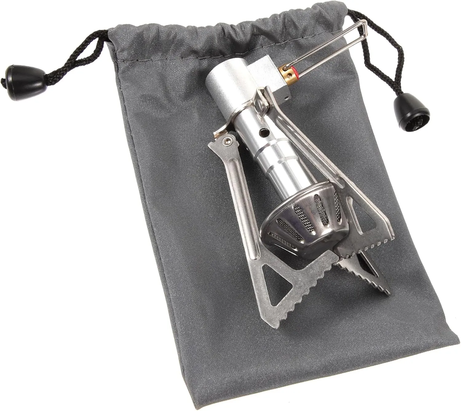 Happyyami 1Pc Portable Mini Stainless Steel Picnic Stove Safety Leak Outdoor Gas Cooker with Double Rings for Camping Hiking and Travel Compact Design for