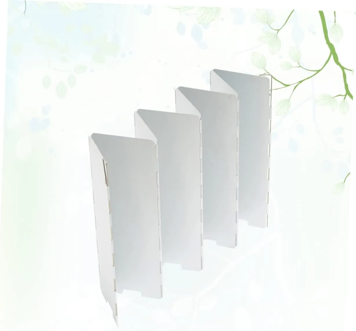 Happyyami 8 Portable Wind Shield Camping Winshield Windscreen for Camping Burner Stoves Windscreen Picnic Stove Windscreen Folding Stove Wind Windscreen for Stove Metal Screen Outdoor