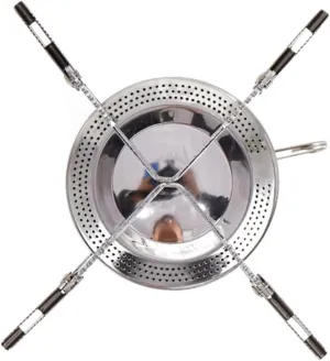 Happyyami Folding Stainless Steel Camping Stove Portable Outdoor Gas Burner for Hiking Fishing and Picnics Compact and Sturdy Metal Design for
