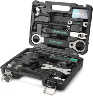 Hardware Tools Kit Wrench All Purpose Tool Box CT-K01 Bicycle Repair Tools Box 18 in 1 Cycling Multitool Chain Pedal BB Wrench Hex Key Bike Tools Kit Box Set Bike Repair Kit Professional Watch Repair