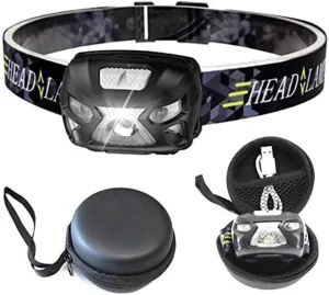 Head Torch,Power Mini Rechargeable Sensor LED headlamp Headlight Outdoor Illumination Chargeable Strong Light Headlights Waving Night Fishing lamp LED