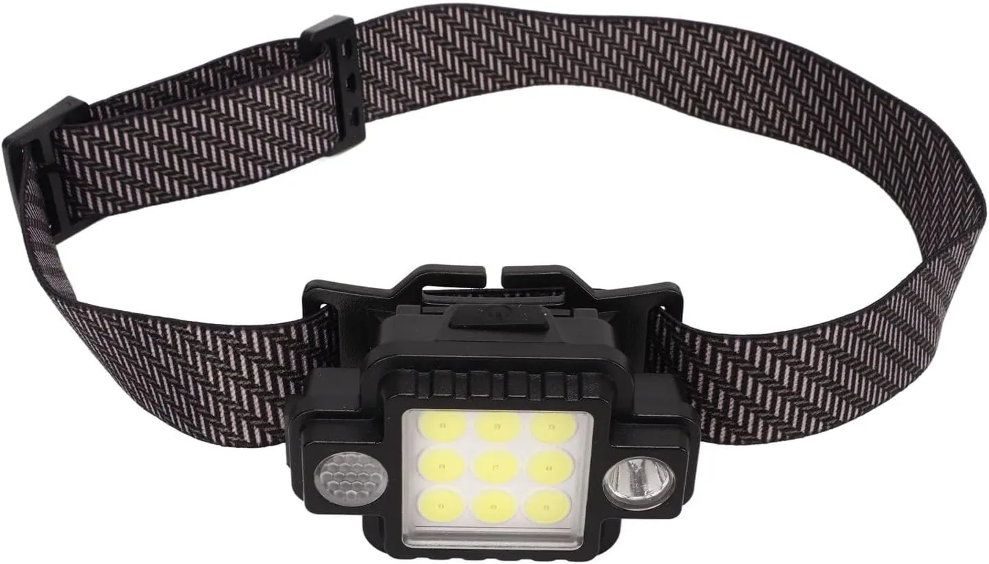Headlamp Flashlight, LED Ultralight Headlight, COB Multifunction LED Heads Lamp Flashlight, Work Heads Torch with Red Blue Light Mode, for Outdoor Camping Fishing