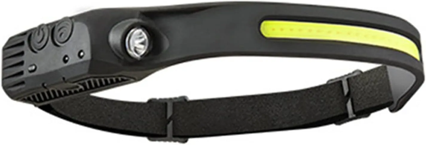 Headlamp Rechargeable, 1200mAh Beam Head Lamp LED with Motion Sensor for Adults for Hiking, Running, Repairing, Fishing, Cycling