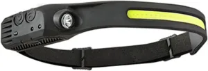 Headlamp Rechargeable, 1200mAh Beam Head Lamp LED with Motion Sensor for Adults for Hiking, Running, Repairing, Fishing, Cycling