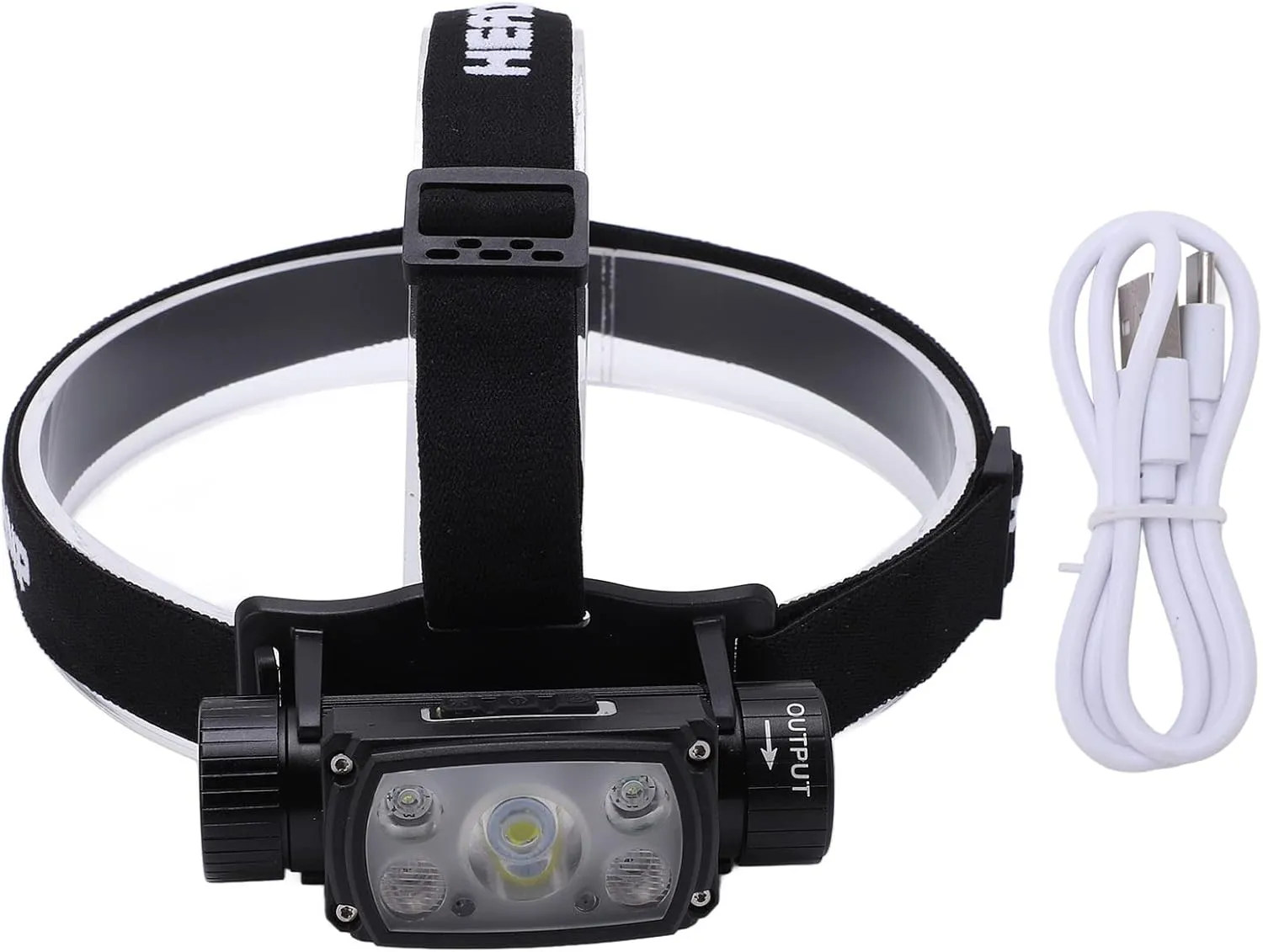 headslamp,Heads Flashlight Adjustable Angle IPX4 Waterproof Magnetic Absorption Typc C Charging Various Modes headslamp Flashlight