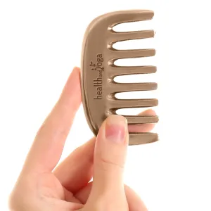 HealthAndYoga™ Kansa Comb - Ayurvedic Healing Bronze Metal Hair Care Accessory - Detox Head Massage - Smoothens Hair, Clears Dandruff, Tones Scalp, Revitalises Hair Roots,Boosts Hair Regrowth, Relaxes