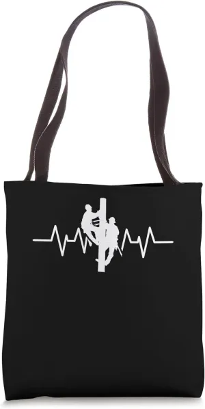 Heartbeat Heartline Heart Rate Tower Climber Tote Bag