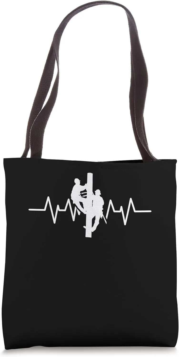 Heartbeat Heartline Heart Rate Tower Climber Tote Bag