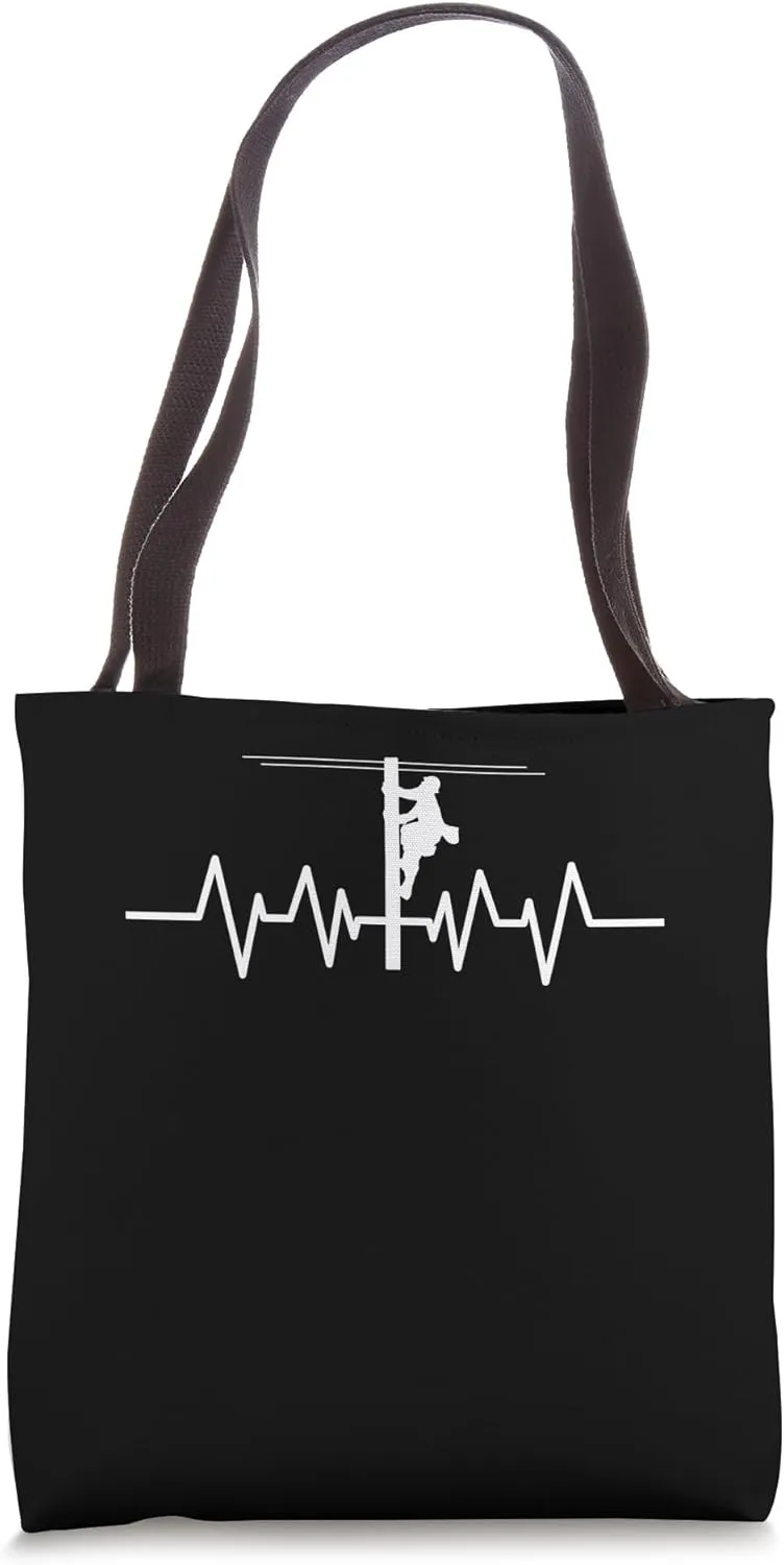 Heartbeat Heartline Heart Rate Tower Climber Tote Bag
