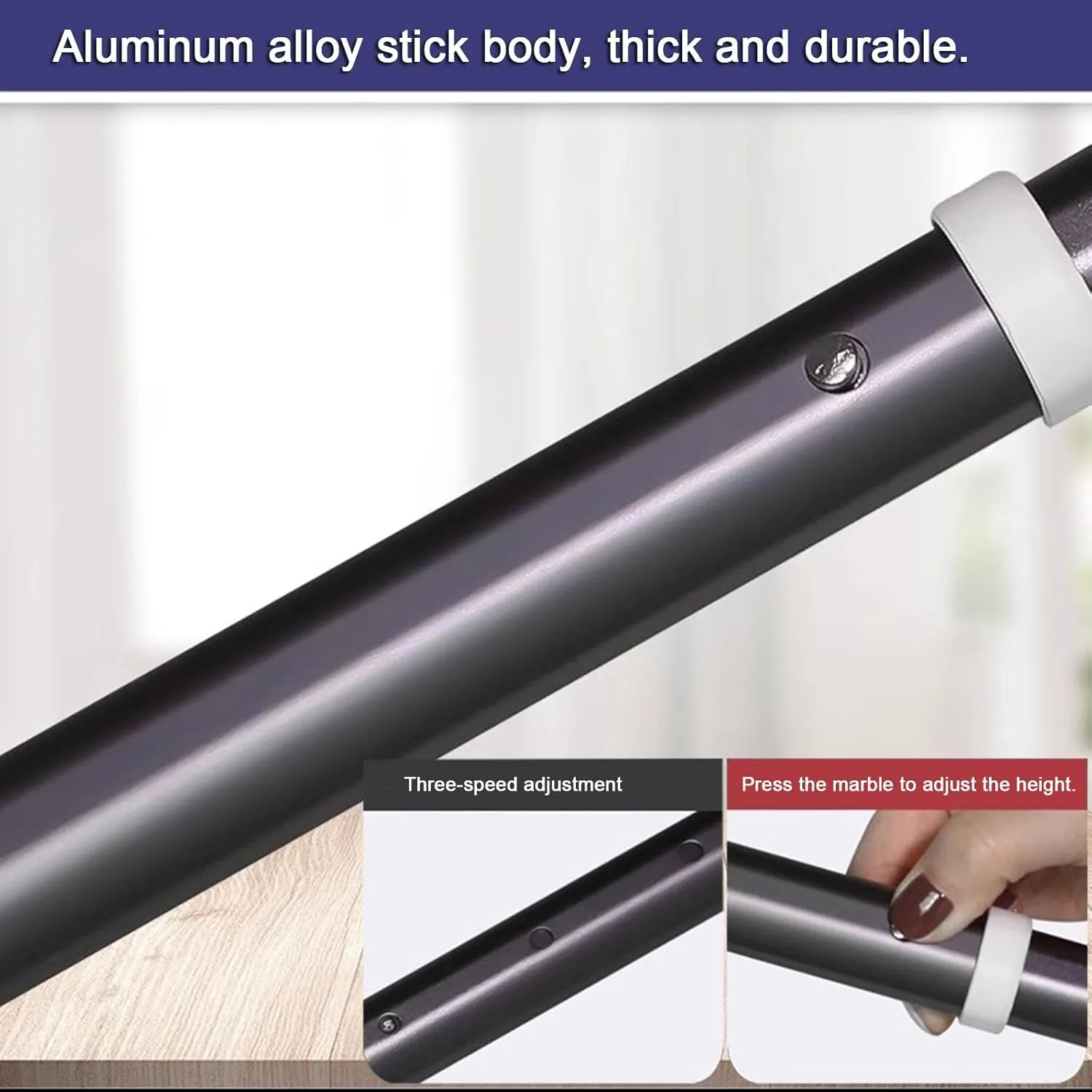 Height Adjustable Cane Wonderful Cane 105Cm/41In Telescopic Blind Cane Folding Hiking Cane for Elderly and Mountaineers(A,38~105cm)