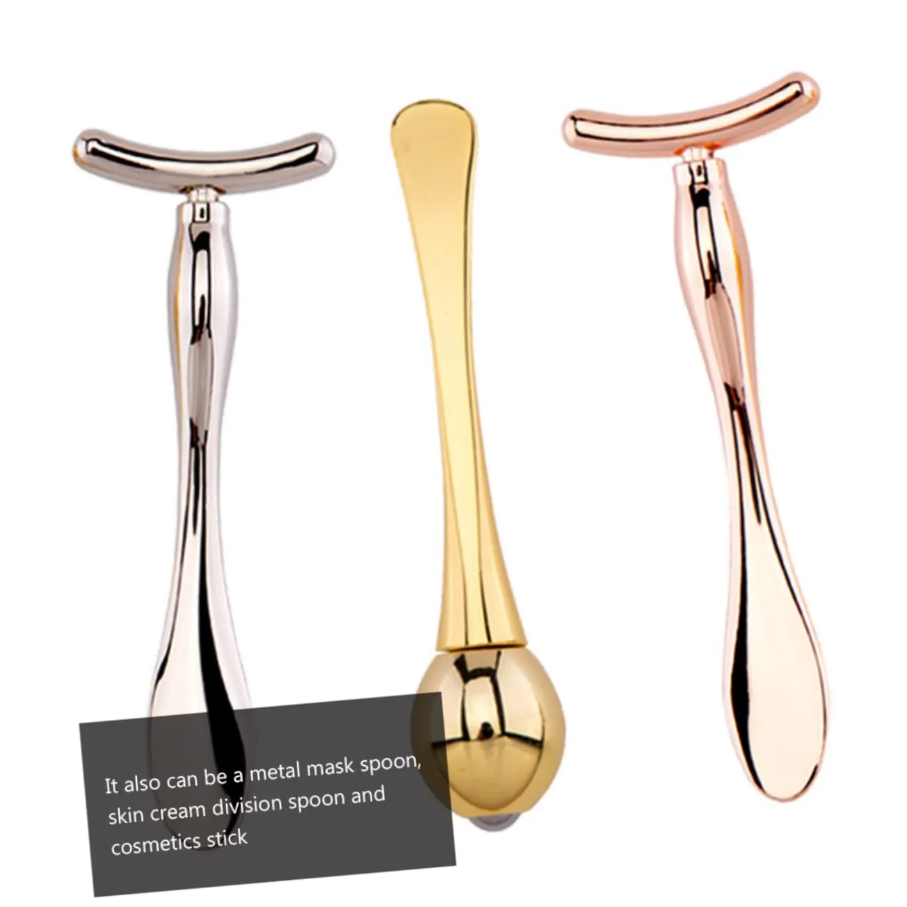 Hemoton 3 Sets Mini Eye Massager Roller T-stick for Dark Circles Relief Eye Skin Care Travel Size