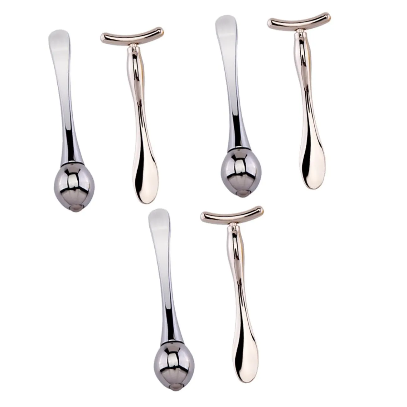 Hemoton 3 Sets Mini Eye Massager Roller T-stick for Dark Circles Relief Eye Skin Care Travel Size