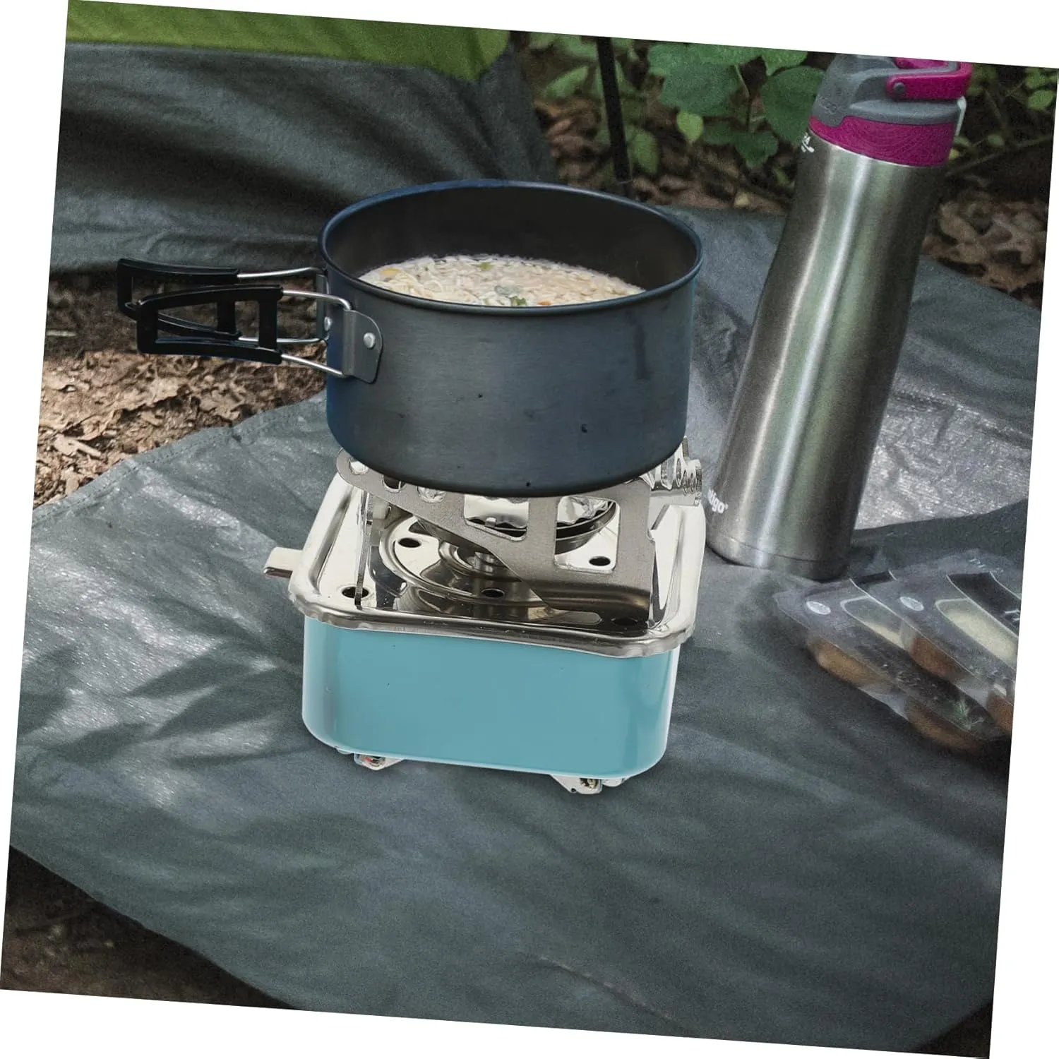 Hemoton Foldable Portable Gas Stove Compact and Lightweight Design for Outdoor Camping Hiking and Easy to Install and Operate Versatile Cooker with Screw for Picnics and Adventures
