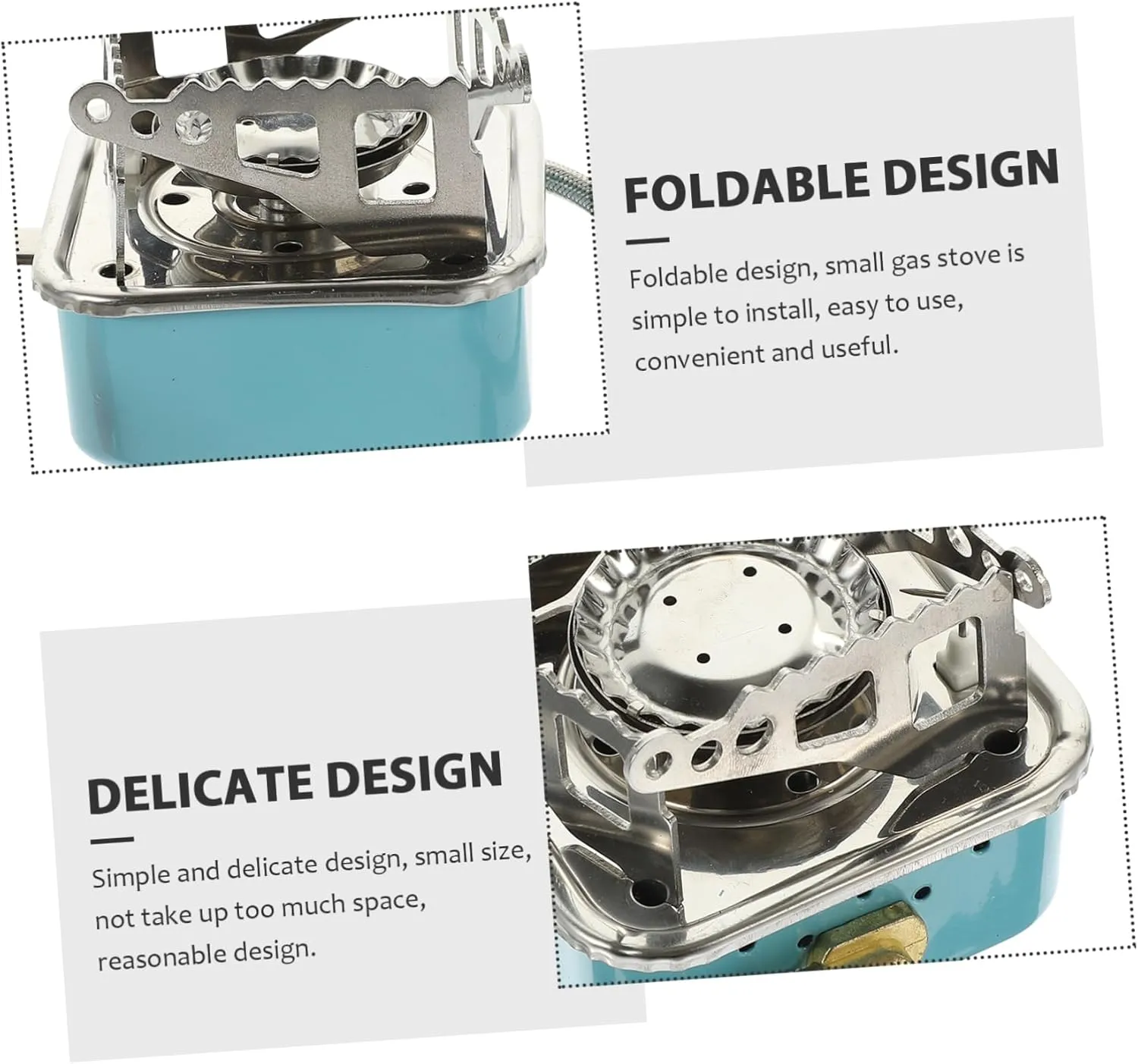 Hemoton Foldable Portable Gas Stove Compact and Lightweight Design for Outdoor Camping Hiking and Easy to Install and Operate Versatile Cooker with Screw for Picnics and Adventures