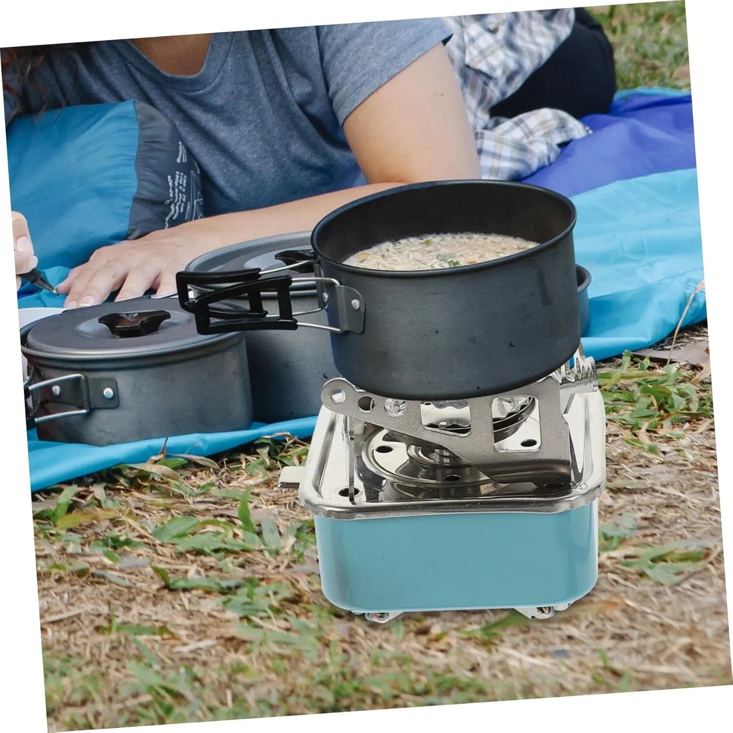 Hemoton Foldable Portable Gas Stove Compact and Lightweight Design for Outdoor Camping Hiking and Easy to Install and Operate Versatile Cooker with Screw for Picnics and Adventures