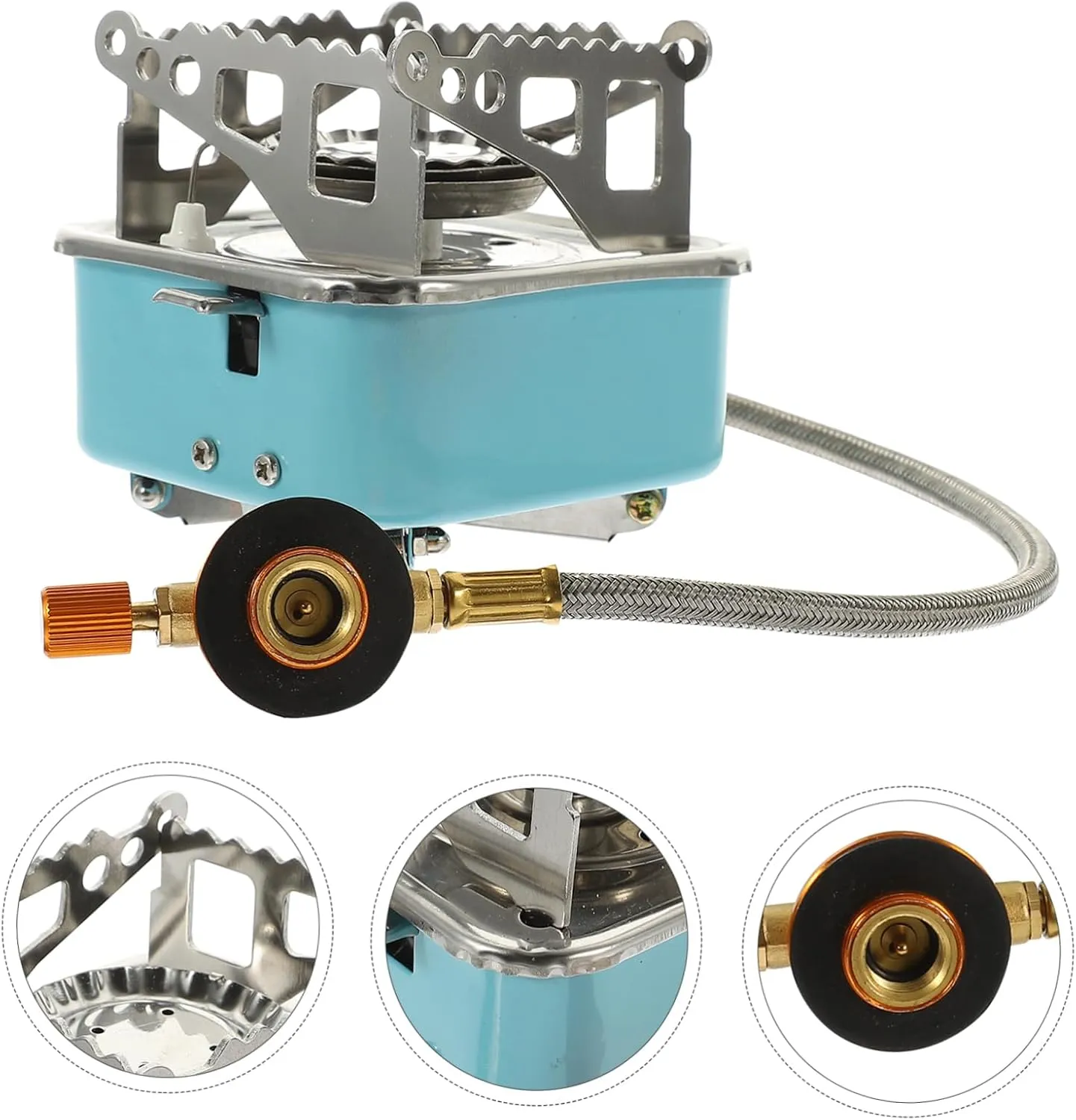 Hemoton Foldable Portable Gas Stove Compact and Lightweight Design for Outdoor Camping Hiking and Easy to Install and Operate Versatile Cooker with Screw for Picnics and Adventures