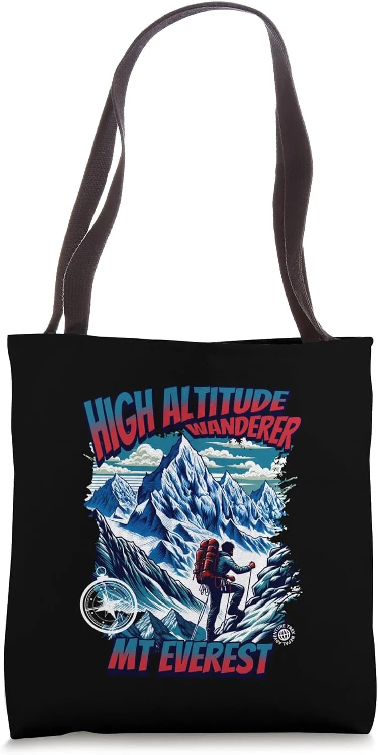 High Altitude Wanderer Mt Everest Nepal Adventure Trekking Tote Bag