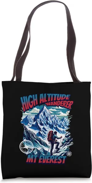 High Altitude Wanderer Mt Everest Nepal Adventure Trekking Tote Bag