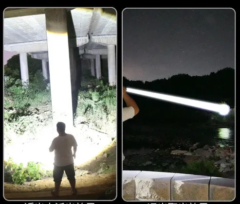 High-grade Stainless Steel 100000Lumens XHP70 Tactical Flashlight With 21700 Tesla Li-ion Battery 8-20 Hours High Endurance 9000M Long shot Waterproof