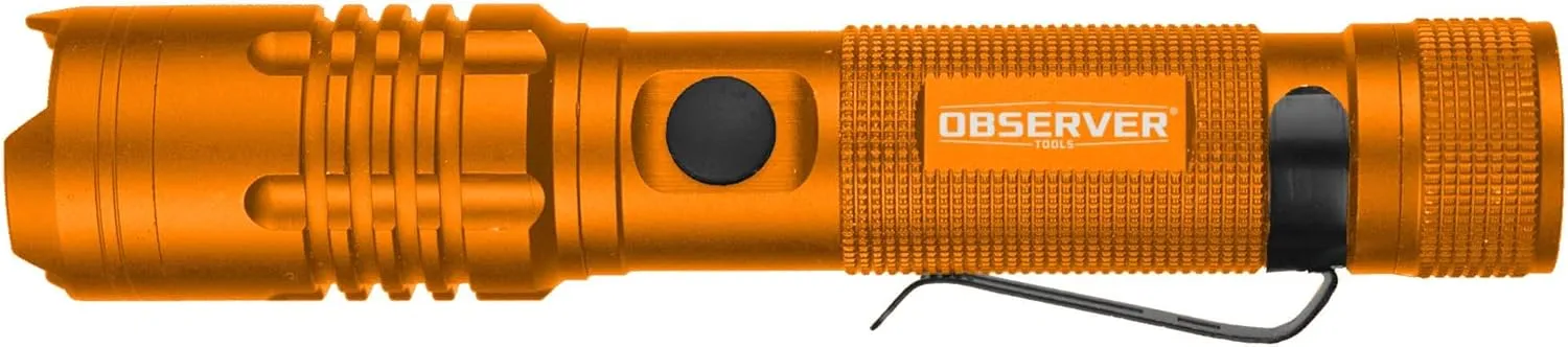 High Lumen Utility Flashlight, Rear Magnet, LED, Rechargeable, Powerbank for Phone, AAA Adapter - Tactical, Military, Police Flashlight, 1200 Super Bright Lumens