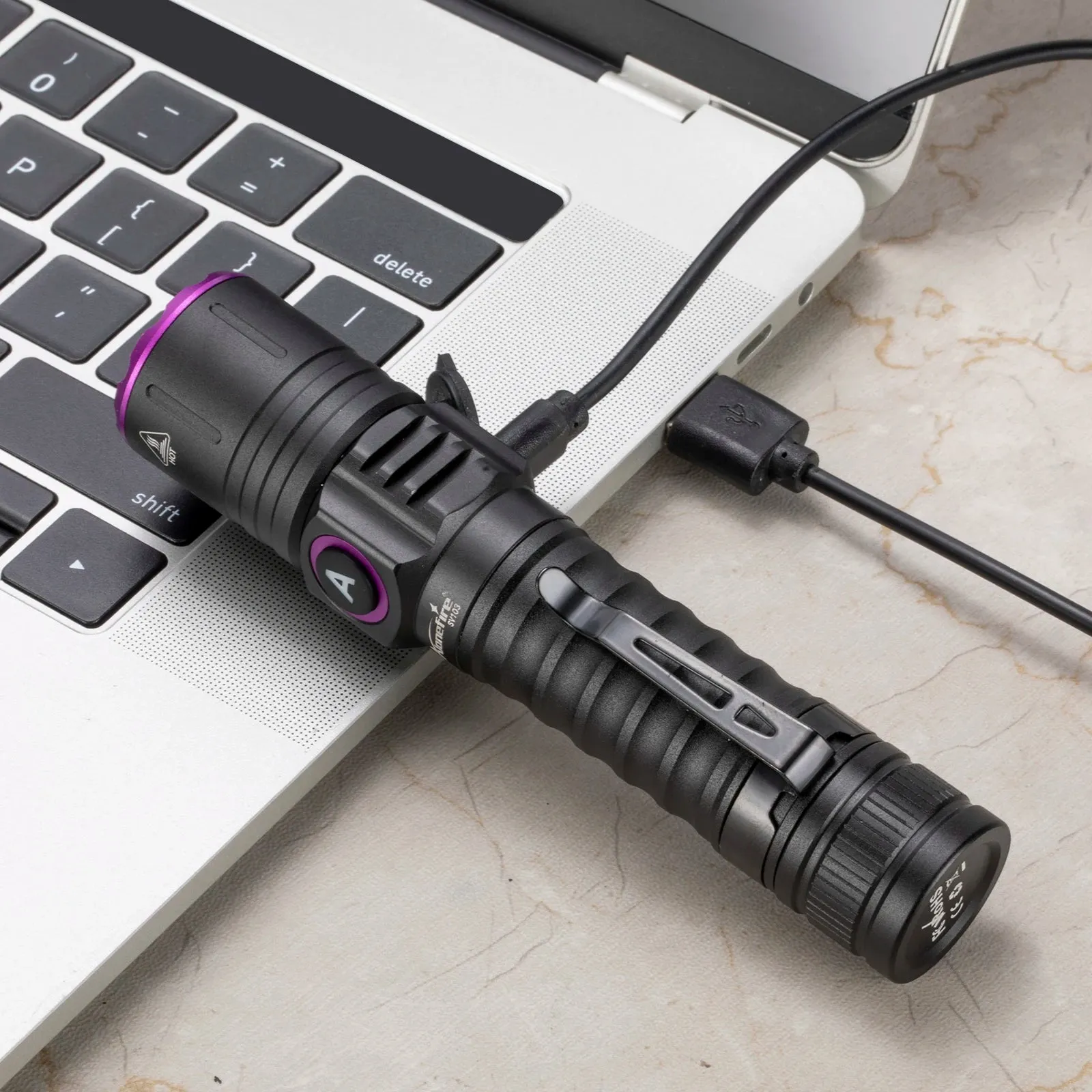 High Power 15W UV Flashlight 395/365nm USB Rechargeable for Pet Urine, Tinea, Ore, Money, Scorpions, Fluorescence Detection