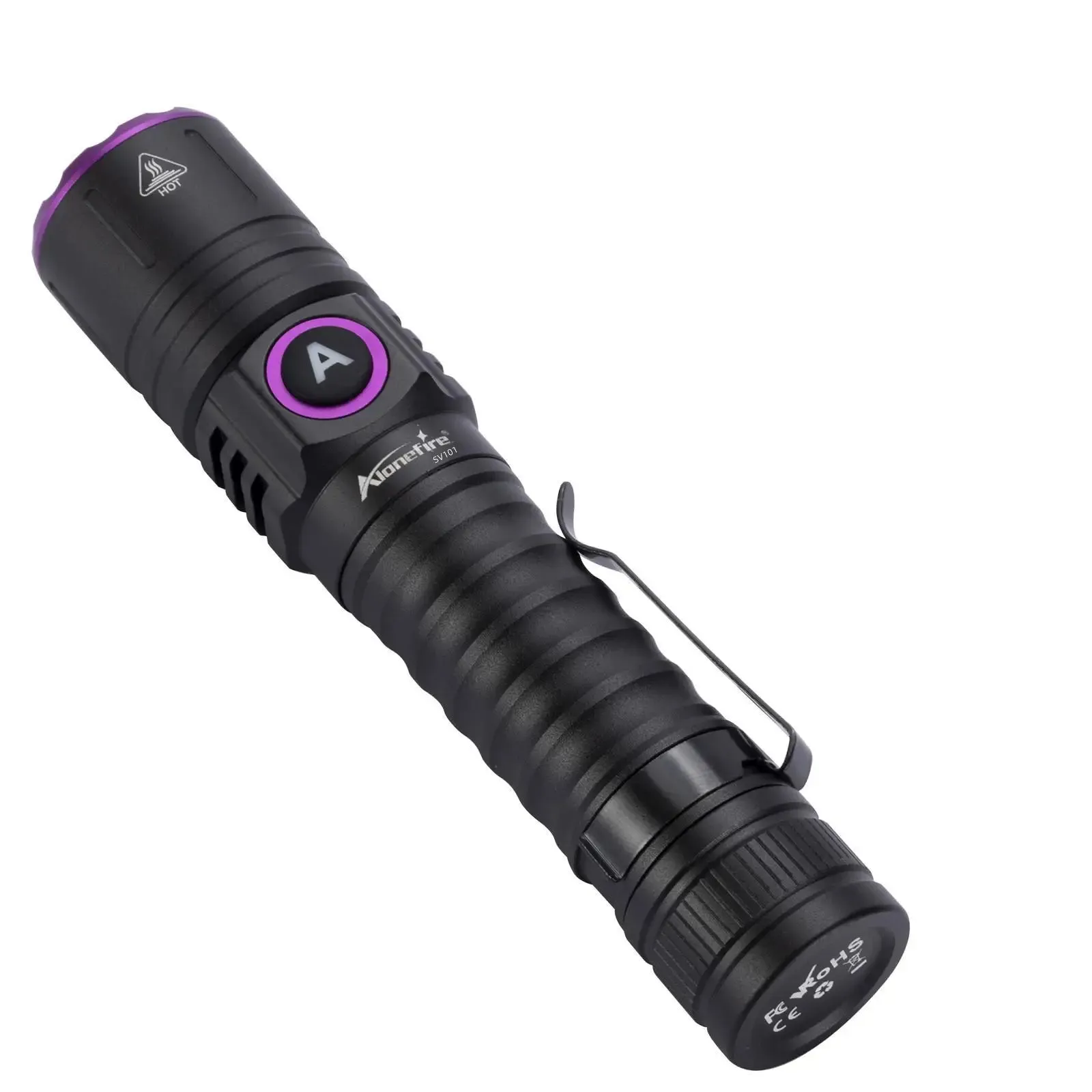 High Power 15W UV Flashlight 395/365nm USB Rechargeable for Pet Urine, Tinea, Ore, Money, Scorpions, Fluorescence Detection