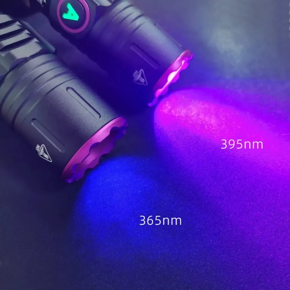 High Power 15W UV Flashlight 395/365nm USB Rechargeable for Pet Urine, Tinea, Ore, Money, Scorpions, Fluorescence Detection