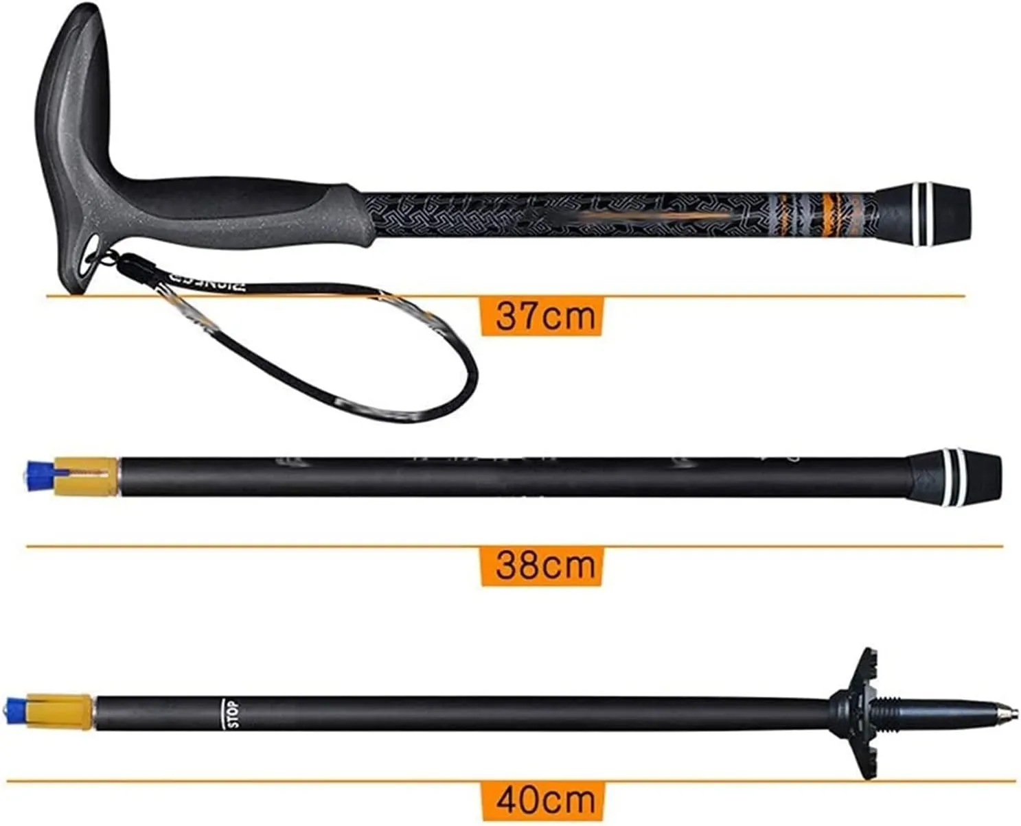 Hiking Poles, Trekking Poles, Adjustable Walking Sticks, Aluminum Alloy Trekking Sticks, Quick Lock System, Suitable for Hiking, Camping, Climbing, Outdoor