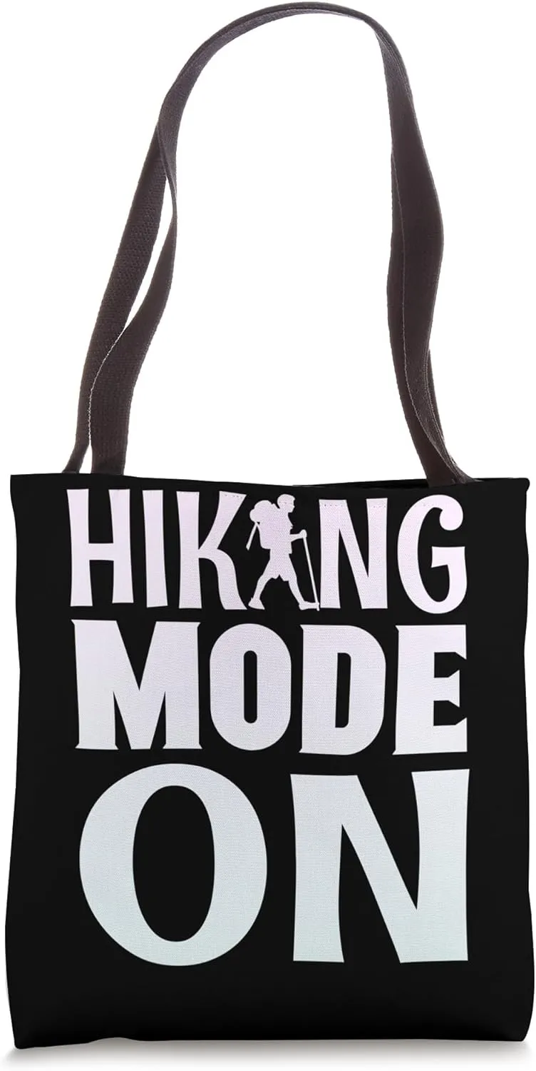 Hiking Saying, Mountain Lines, Alps Motif, Hiking. Tote Bag