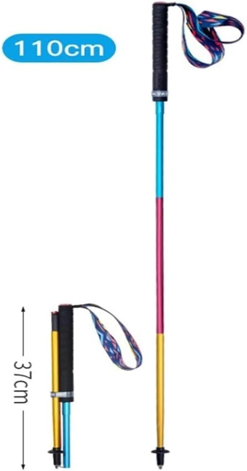 Hiking Trekking Poles 2-pc Pack Trekking Poles Adjustable Length Walking Sticks Ultralightwith for Camping Mountaining Hiking Sticks for Trekking(110cm)