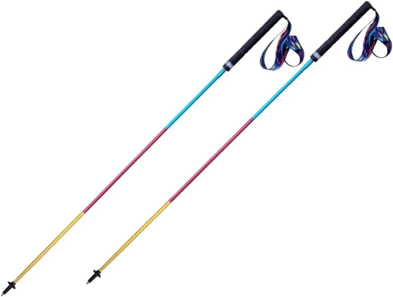 Hiking Trekking Poles 2-pc Pack Trekking Poles Adjustable Length Walking Sticks Ultralightwith for Camping Mountaining Hiking Sticks for Trekking(110cm)