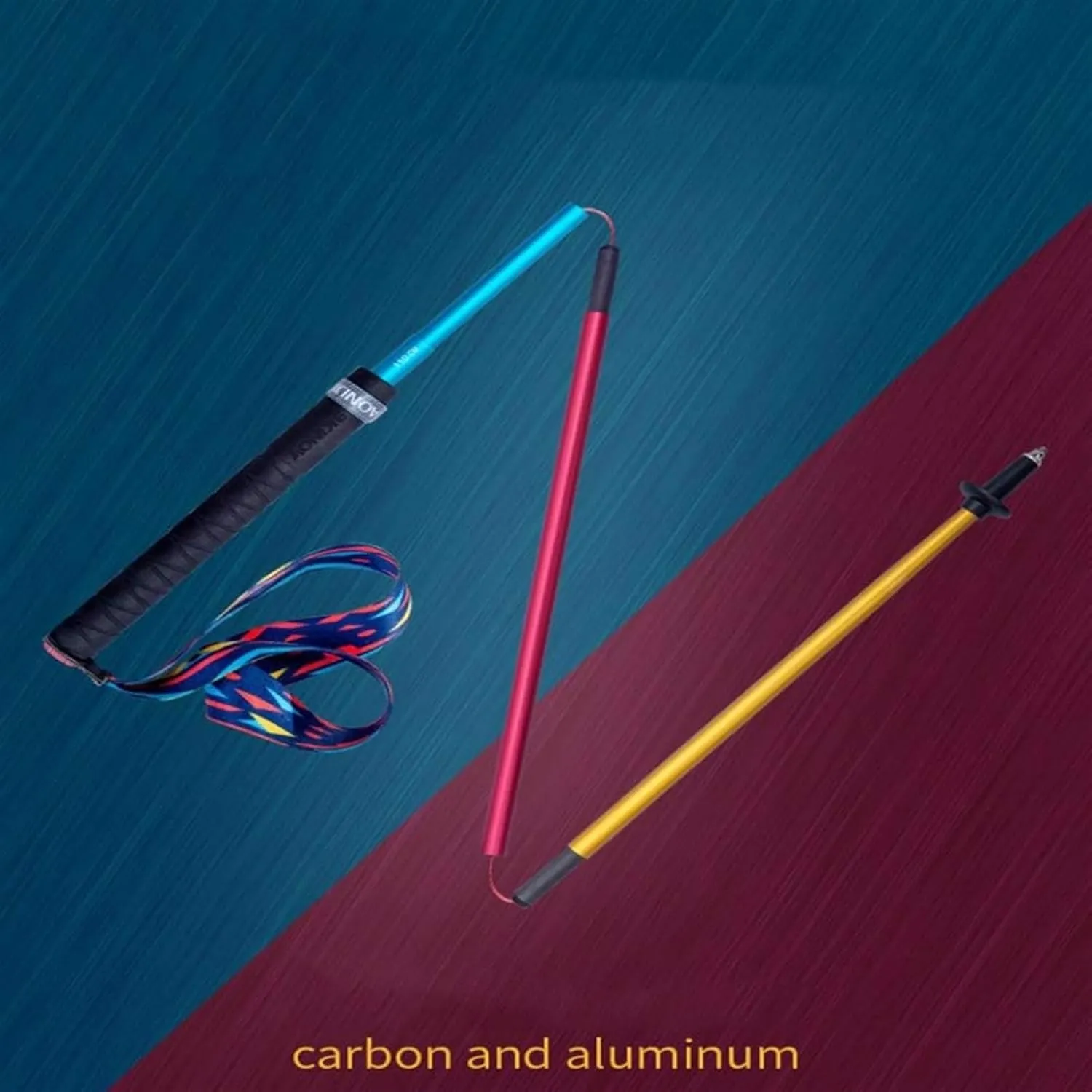 Hiking Trekking Poles 2-pc Pack Trekking Poles Adjustable Length Walking Sticks Ultralightwith for Camping Mountaining Hiking Sticks for Trekking(110cm)
