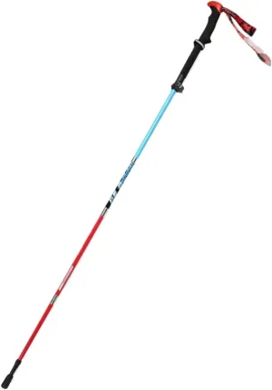 Hiking Trekking Poles Carbon Fiber Trekking Poles Lightweight Hiking Walking Sticks with EVA Handle Grip Hiking Sticks for Trekking(Red,110cm)