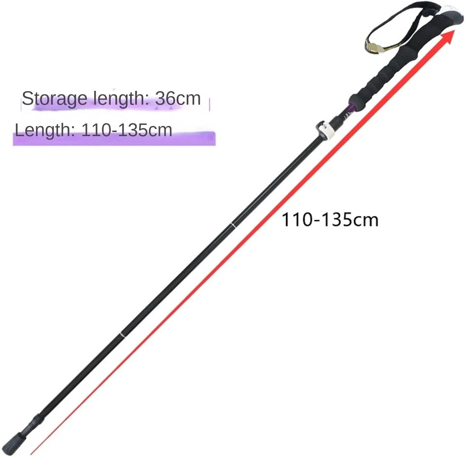 Hiking Trekking Poles Folding Trekking Hiking Poles Strong Walking Stick Lightweight Aluminum Alloy for Camping Hiking Sticks for Trekking