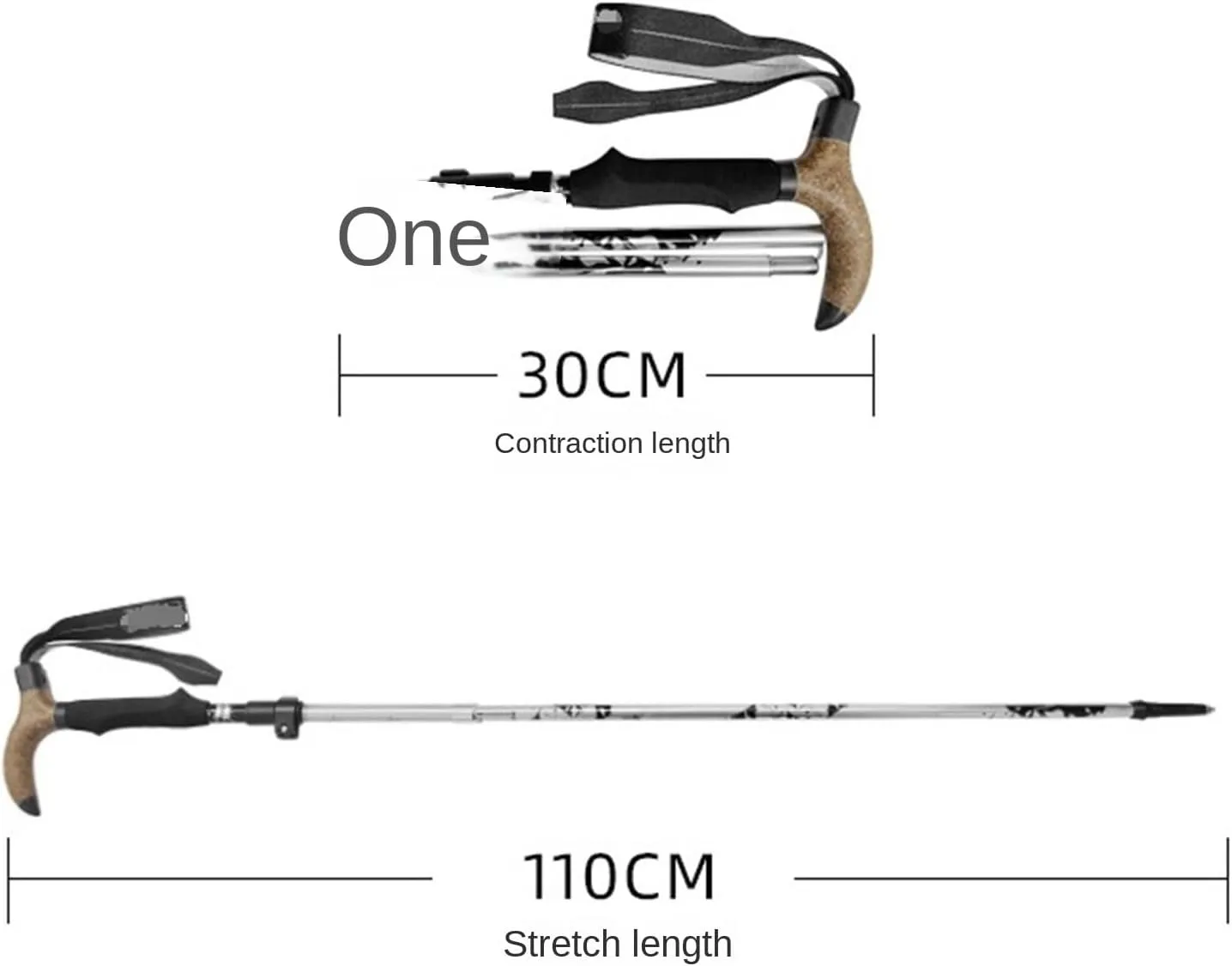 Hiking Trekking Poles Lightweight Anti Shock Hiking Walking Sticks Adjustable Trekking Pole for Camping Hiking Sticks for Trekking