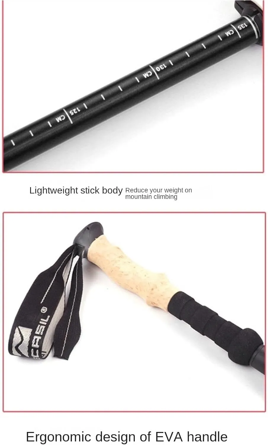 Hiking Trekking Poles Lightweight Hiking Poles Aluminum Alloy Walking Sticks Adjustable for Hiking Camping Hiking Sticks for Trekking