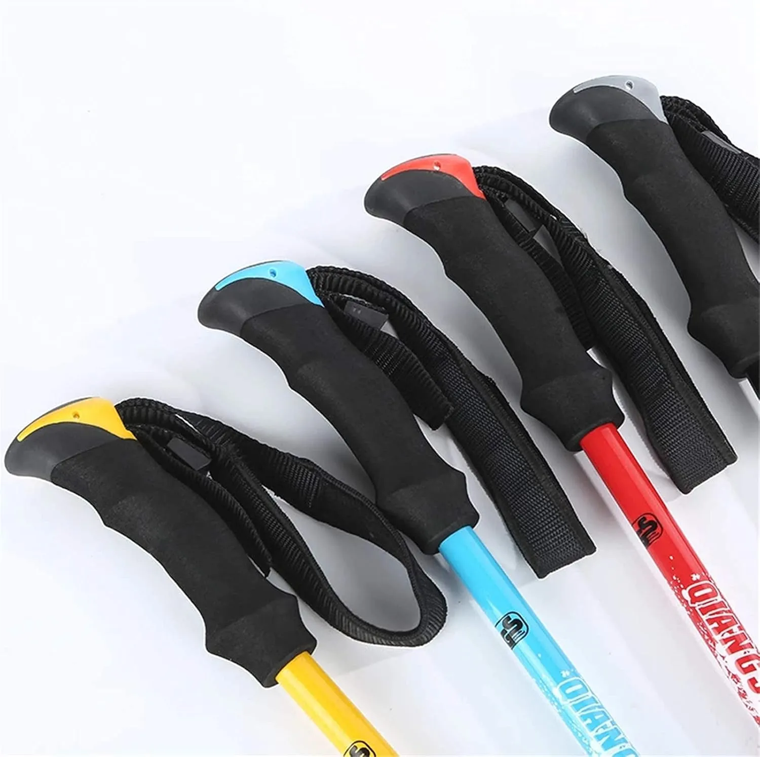 Hiking Trekking Poles, Retractable and Adjustable Trekking Trekking Poles, Adjustable 65-135Cm, Soft and Comfortable Handles for Multiple Terrains. Suitable for Climbing Camping (B
