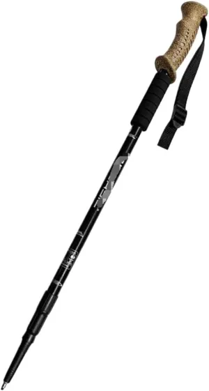 Hiking Trekking Poles Telescopic Walking Poles Adjustable Aluminium Lightweight Hiking Poles Outdoor Camping Hiking Sticks for Trekking(Black)