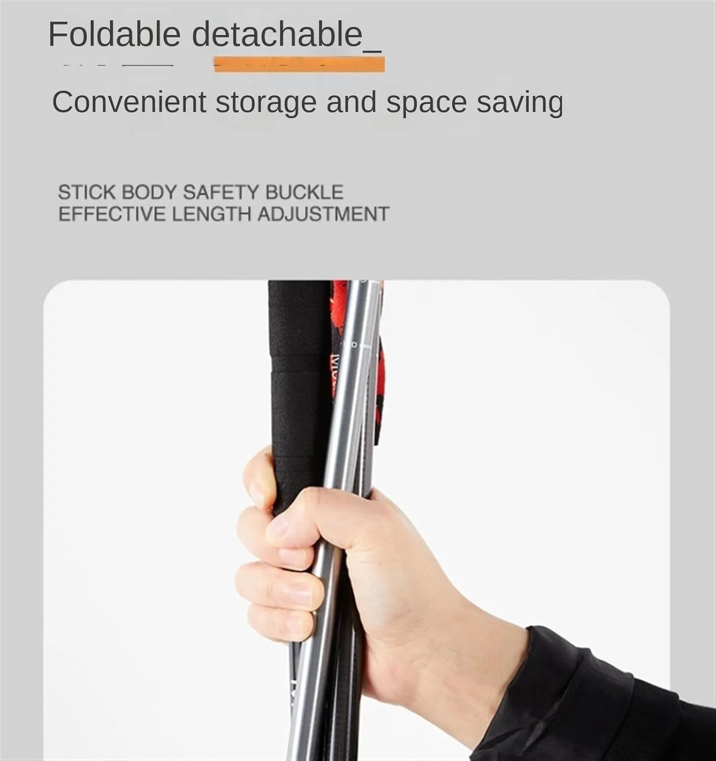 Hiking Trekking Poles Trekking Poles Adjustable Hiking Poles Aluminum Alloy Walking Poles Sticks for Camping Hiking Sticks for Trekking(Black)