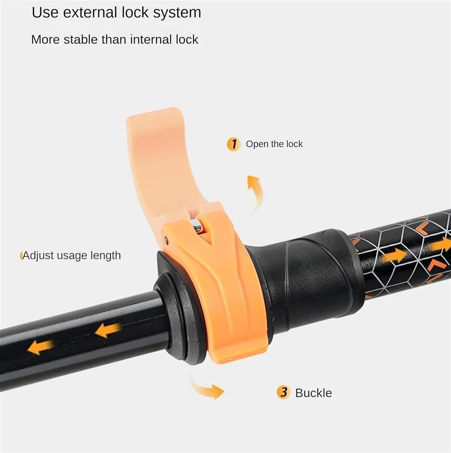Hiking Trekking Poles Trekking Poles Adjustable Hiking Poles Aluminum Walking Poles Sticks for Camping Hiking Sticks for Trekking(Black)