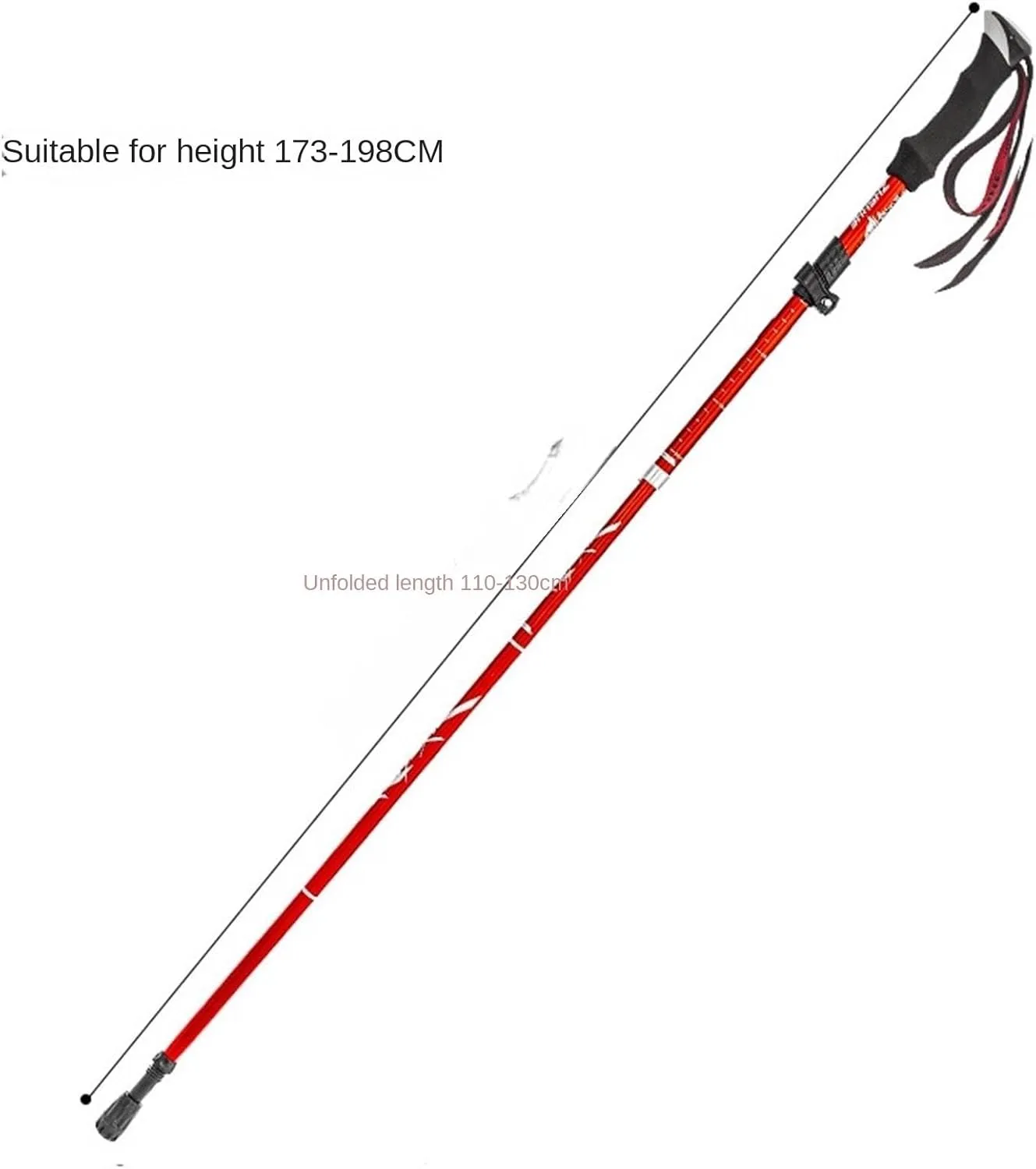 Hiking Trekking Poles Trekking Poles Lightweight Aluminum Alloy Adjustable Hiking Poles Walking Sticks for Hiking Hiking Sticks for Trekking(Blue,130cm)