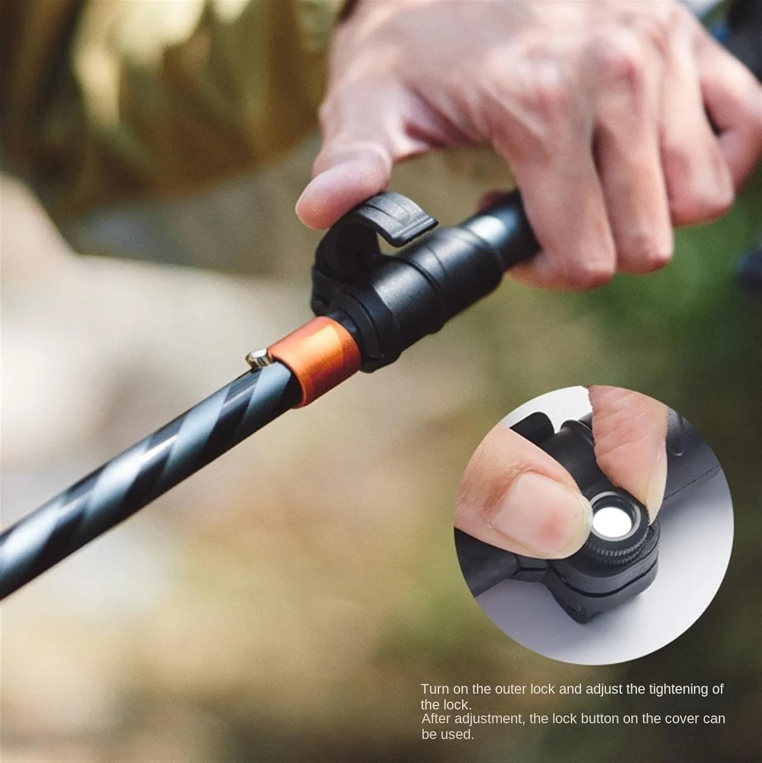 Hiking Trekking Poles Ultralight Trekking Pole Carbon Fiber Hiking Walking Stick Adjustable Pole for Mountaining Hiking Sticks for Trekking(Black,115-135cm)