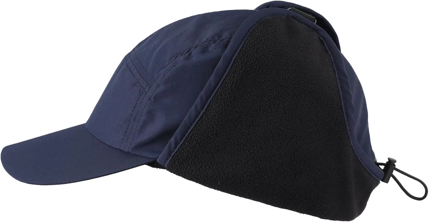 Home Prefer Mens Winter Hat Warm UPF50  Baseball Hat with Earflaps Fleece Lined Waterproof Trooper Trapper Hat