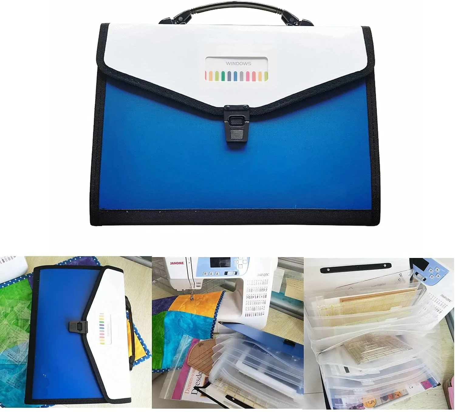 HONEYSEW Quilting Ruler Templates Storage Case Sewing Machine Carry Bag Rack (1 Quilting Ruler Bag)