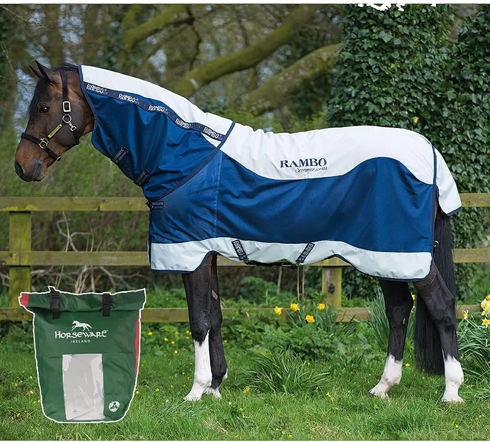 Horseware Ireland Rambo Summer Series Turnout Navy/Grey 78