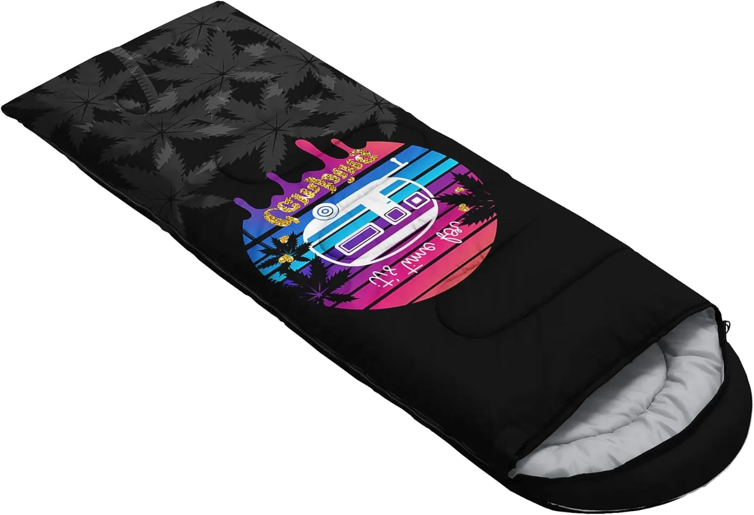 HOSIMA Butterfly Sleeping Bags for Adults and Kids for Camping,Black Gothic Ultralight Sleeping Bag for Cold Weather Summer.