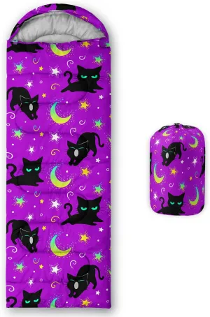 HOSIMA Nautical Theme Sleeping Bags for Adults Cold Weather & Warm Weather Hiking Sleeping Bags for Backpacking,Anchor Floral Pattern Kids Sleeping Bags for Camping Essentials for Tenting.
