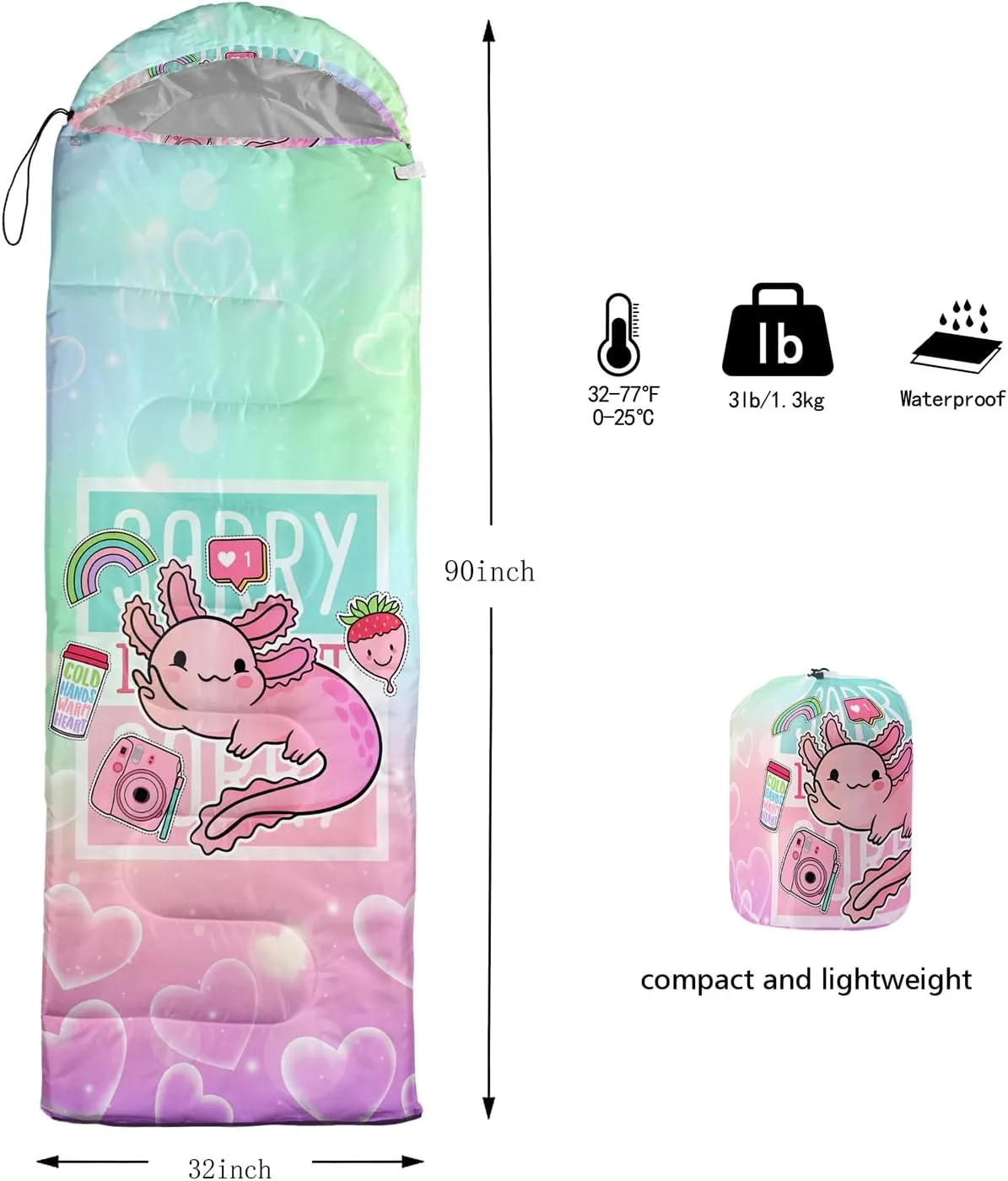HOSIMA Nautical Theme Sleeping Bags for Adults Cold Weather & Warm Weather Hiking Sleeping Bags for Backpacking,Anchor Floral Pattern Kids Sleeping Bags for Camping Essentials for Tenting.