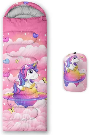 HOSIMA Nautical Theme Sleeping Bags for Adults Cold Weather & Warm Weather Hiking Sleeping Bags for Backpacking,Anchor Floral Pattern Kids Sleeping Bags for Camping Essentials for Tenting.