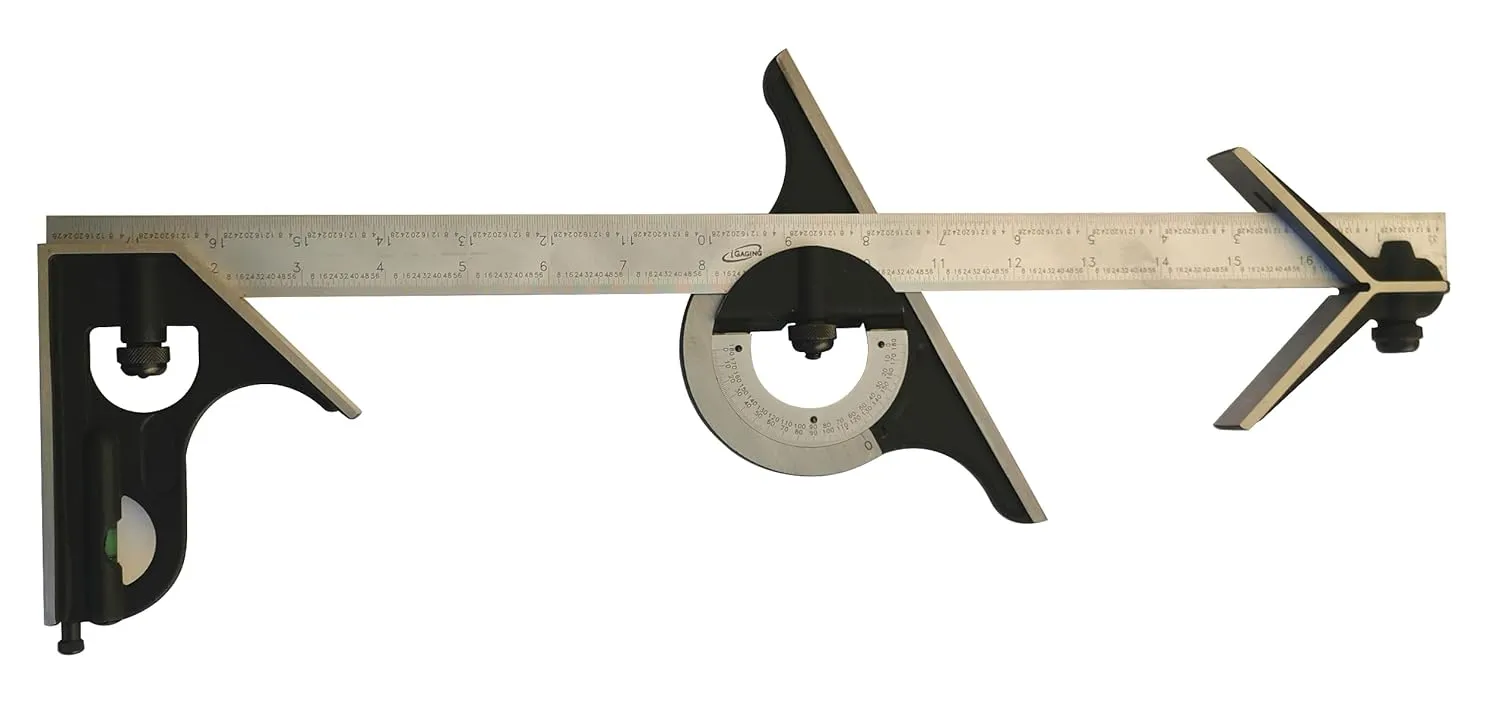 iGaging Combination Square Premium 4-Piece 18" 4R Protractor Center